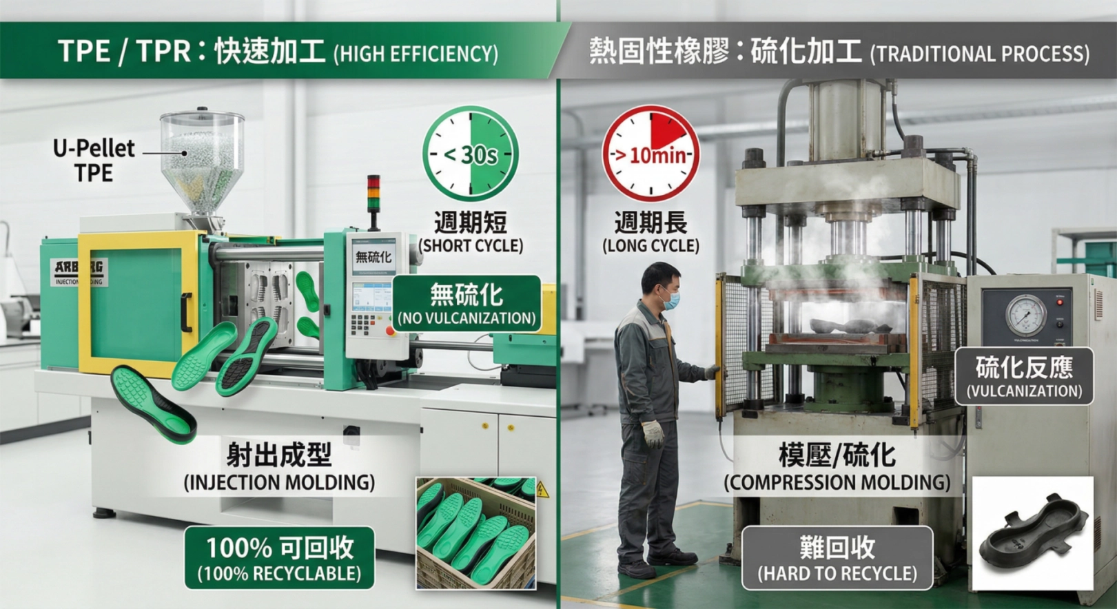 【產業知識】熱塑性彈性體 (TPE) vs. 熱固性橡膠-矽膠：加工優勢與永續趨勢全解析